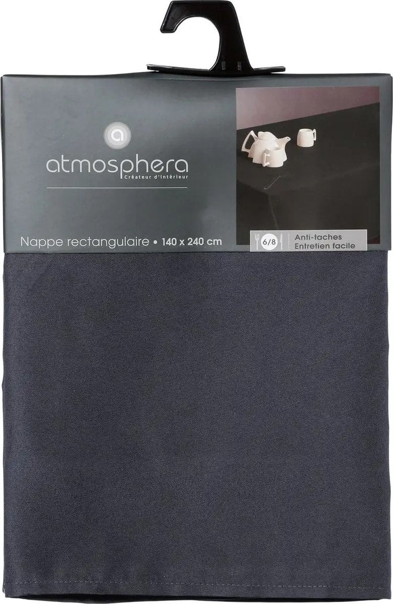 Atmosphera tafelkleed donkergrijs – anti-vlek, rechthoekig, 140 x 240 cm – foto 2