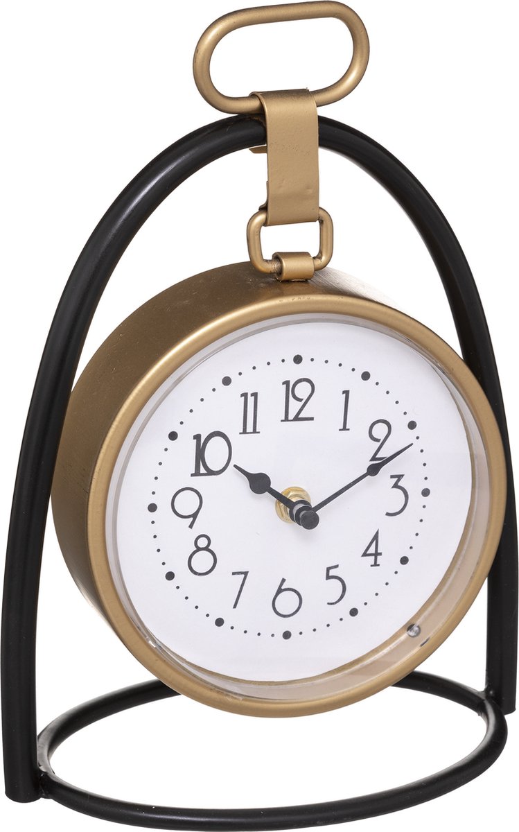 Horloge de table Athènes - or/noir - H27 cm