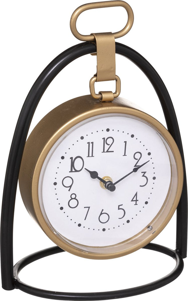 Tafelklok Athene - goud/zwart - H27 cm
