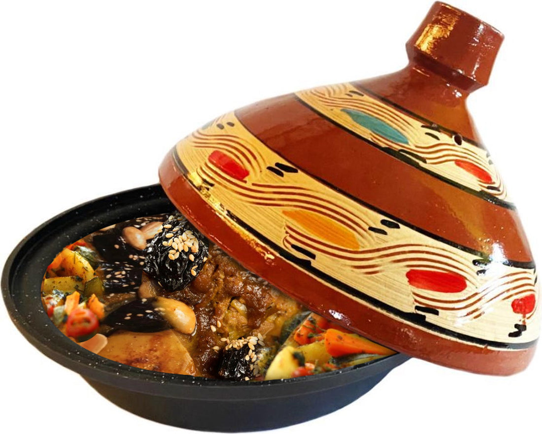 Earthenware and cast aluminium tagine, also suitable for induction