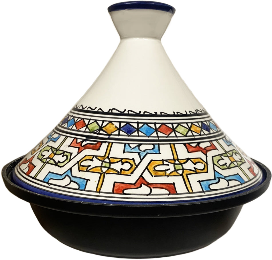 Cuilina tajine Fes Ø 30 cm voor inductie – deksel van handbeschilderd keramiek – foto 2