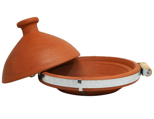 Tajine Natur unglasiert mit Griff 30 CM