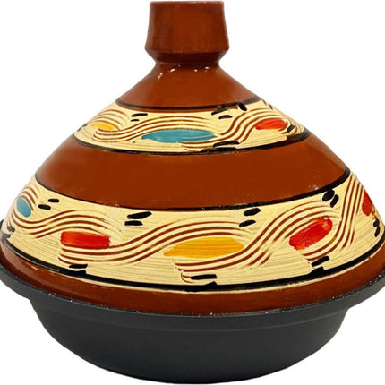 Aardewerk en gegoten aluminium tajine, ook geschikt voor inductie