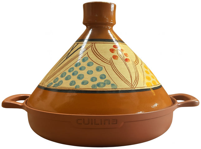 Cuilina Marokkanische Tajine Ø30cm – Handgefertigter Tondeckel – Aluminiumboden für alle Kochfelder