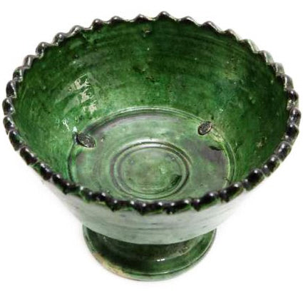 Tamegroute Keramiksalatschale auf Fuß Ø 24 cm