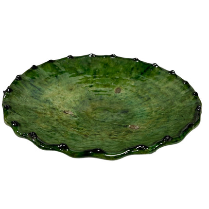 Marokkanischer Tamegroute Teller Medium Grün 20 cm