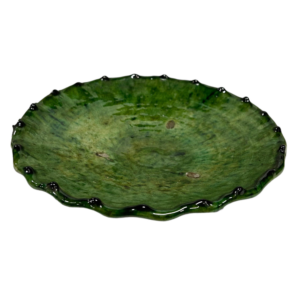 Assiette marocaine Tamegroute Medium verte 20 cm