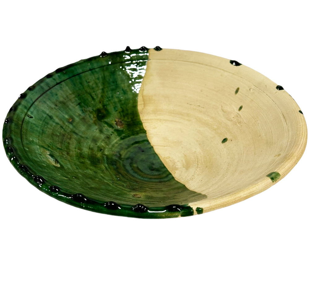 Half-glazed Moroccan Tamegroute bowl