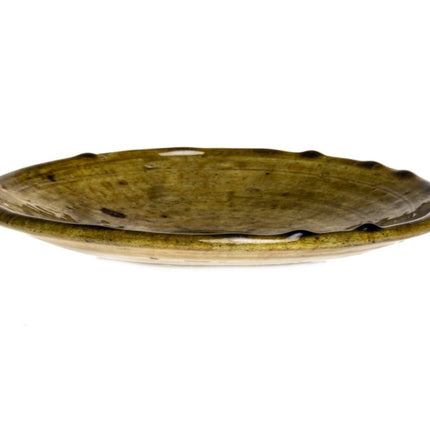 Tamegroute Keramikteller – ockergelb Ø30 cm