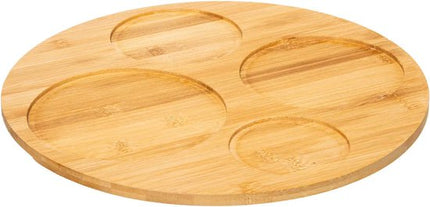 Tapasschale / Aperitif-Set Holz / schwarz. 33cm