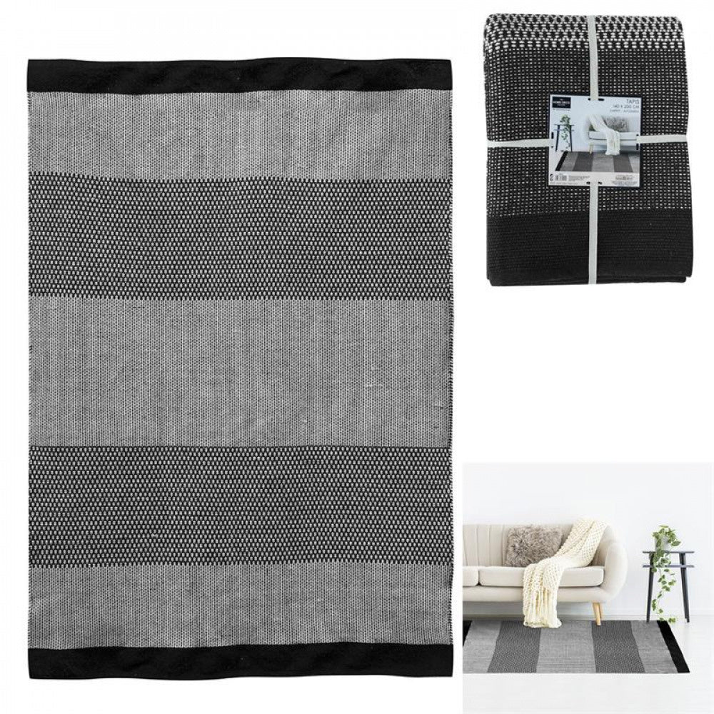 Tapis marocain noir gris 140 x 200 cm