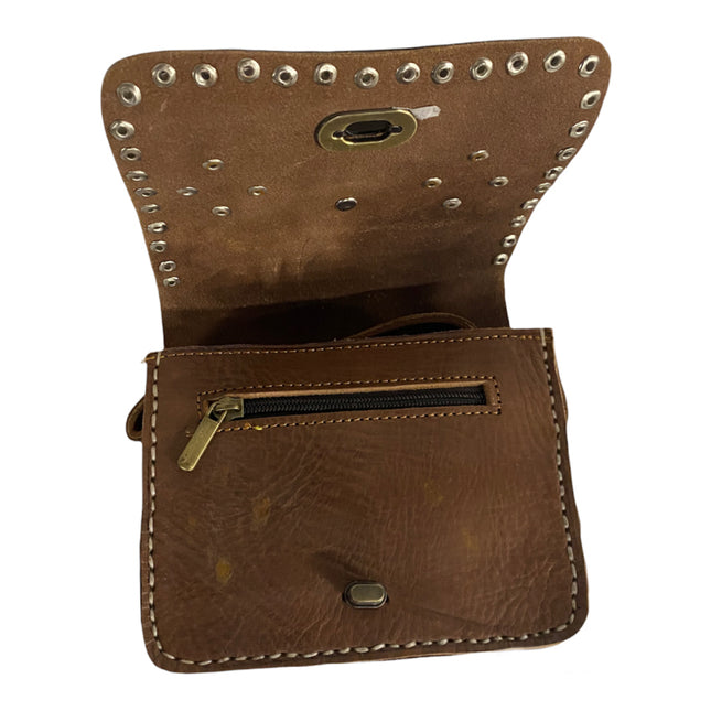 Leder-Crossbody-Tasche Blue Eye