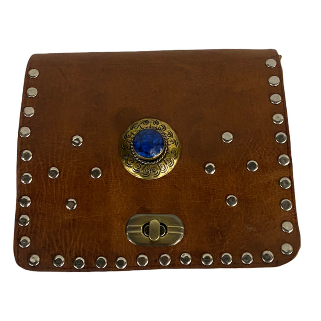 Leder-Crossbody-Tasche Blue Eye