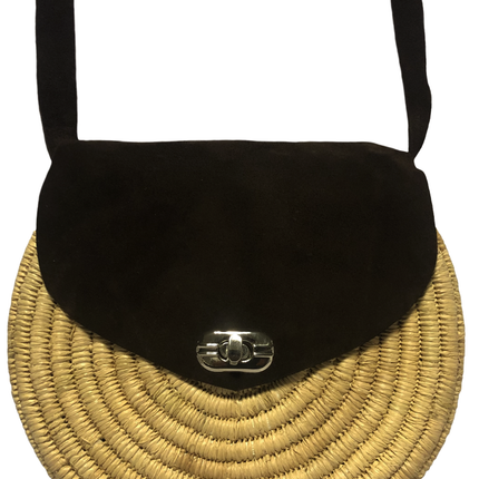 Raffia schouder tas