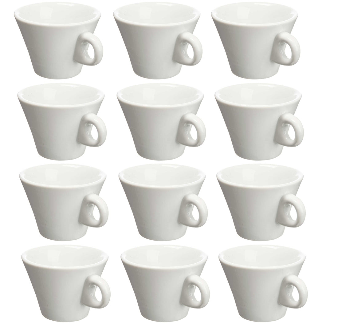 Lot de 12 tasses à café en porcelaine - 200 ml