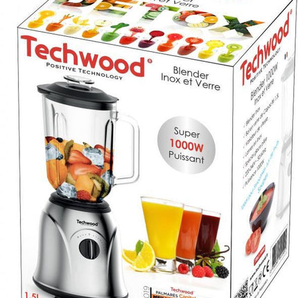 Techwood - Standmixer - Edelstahl - 1,5 L - 1000 Watt