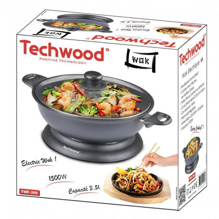 Techwood  elektrische wok 32 cm