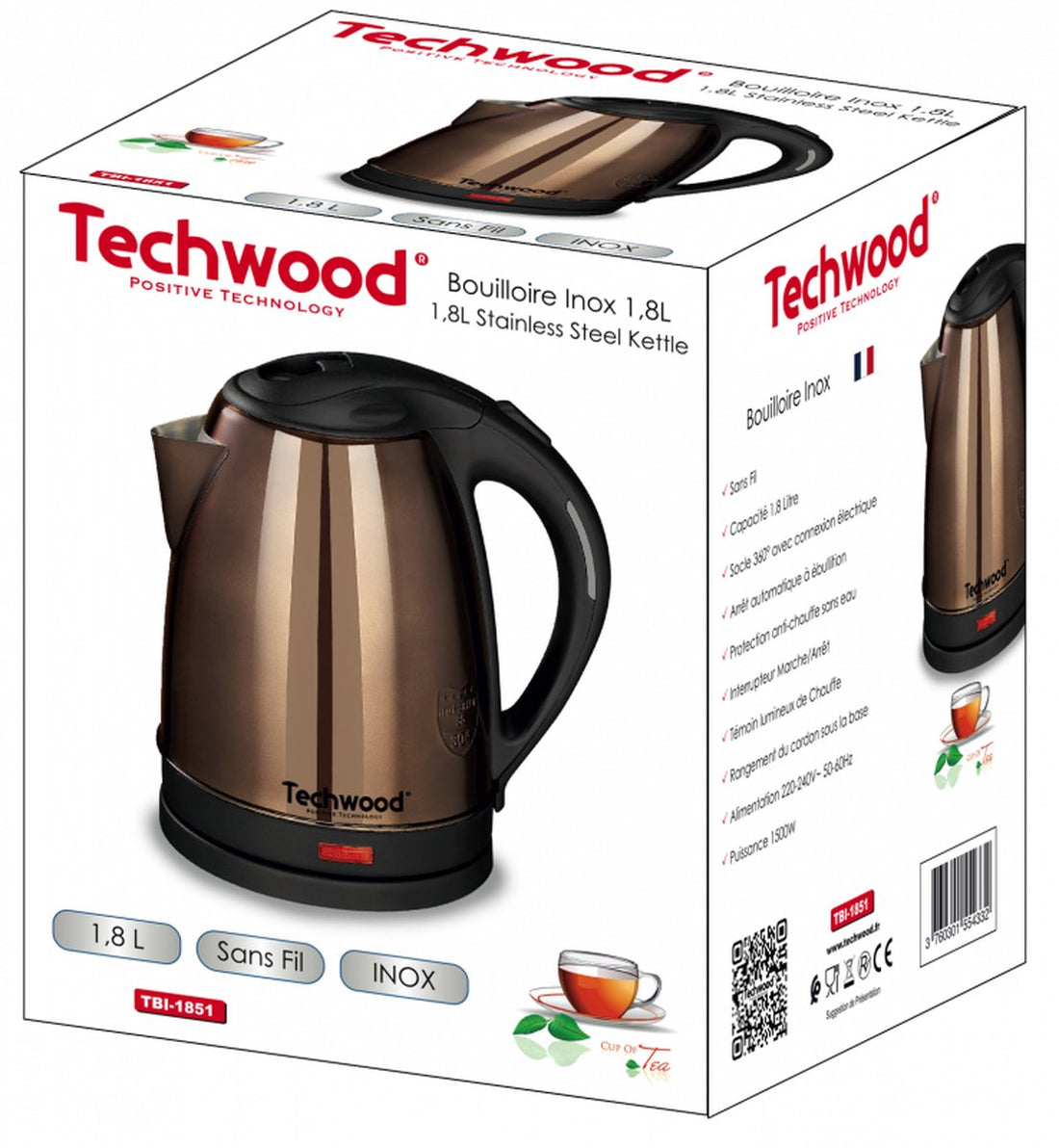 Techwood TBI1851 - Bouilloire 1.8L