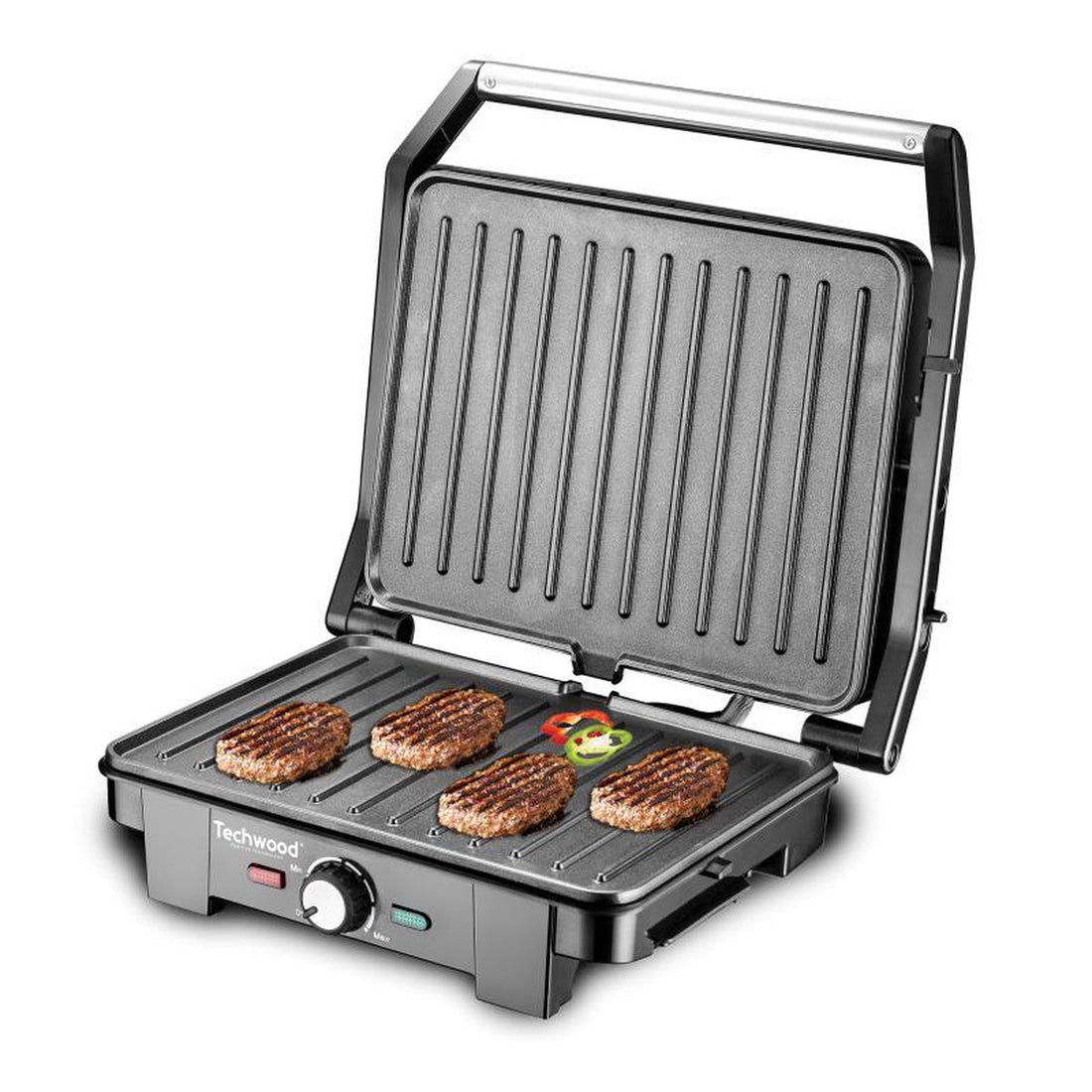 Techwood TGD090 contactgrill – 2200 W, 180° open te klappen als tafelgrill