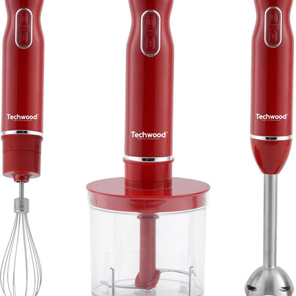 Techwood - Stabmixer-Set - 3-in-1 - rot