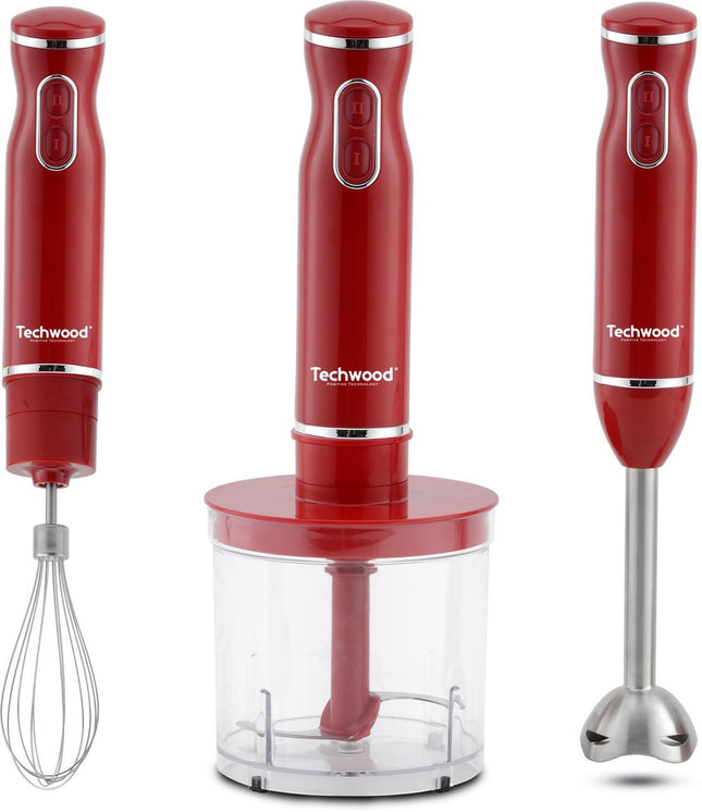 Techwood - Stabmixer-Set - 3-in-1 - rot