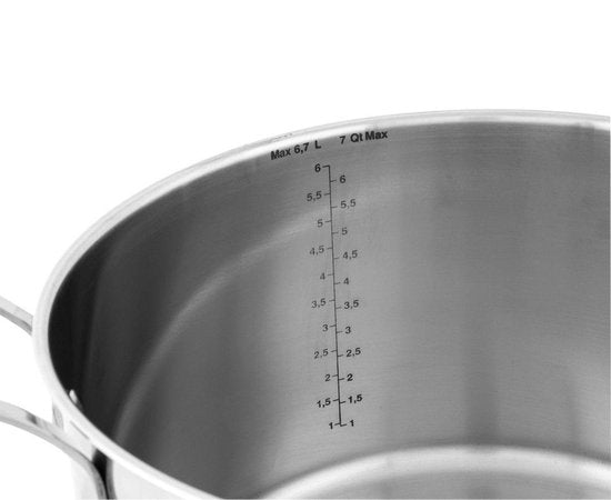 Tefal Jamie Oliver Stockpot - Stainless Steel - Ø 24 cm - With glass lid - 6.7 L