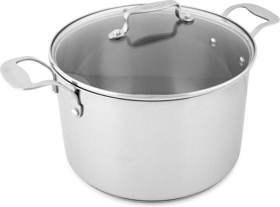Tefal Jamie Oliver Stockpot - Stainless Steel - Ø 24 cm - With glass lid - 6.7 L
