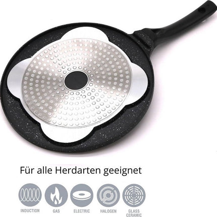 Kadirelli Crêpemaker - Pfannkuchen Pannenkoeken 4er Marmor Antihaftbeschichtung