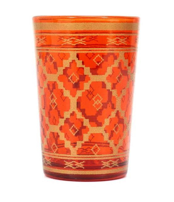 Set of 6 patterned Moroccan tea glasses