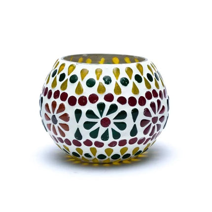 Mosaik-Teelichthalter Blumen