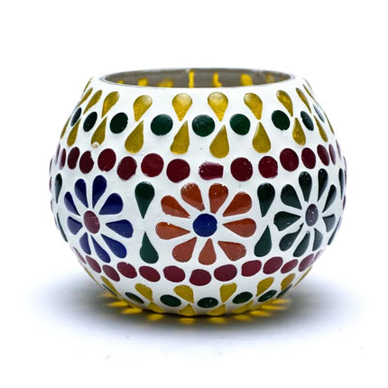 Mosaik-Teelichthalter Blumen