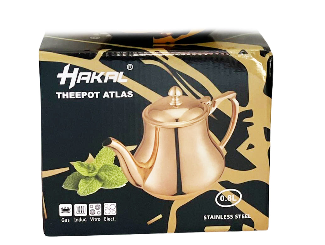 Moroccan teapot stainless steel - gold