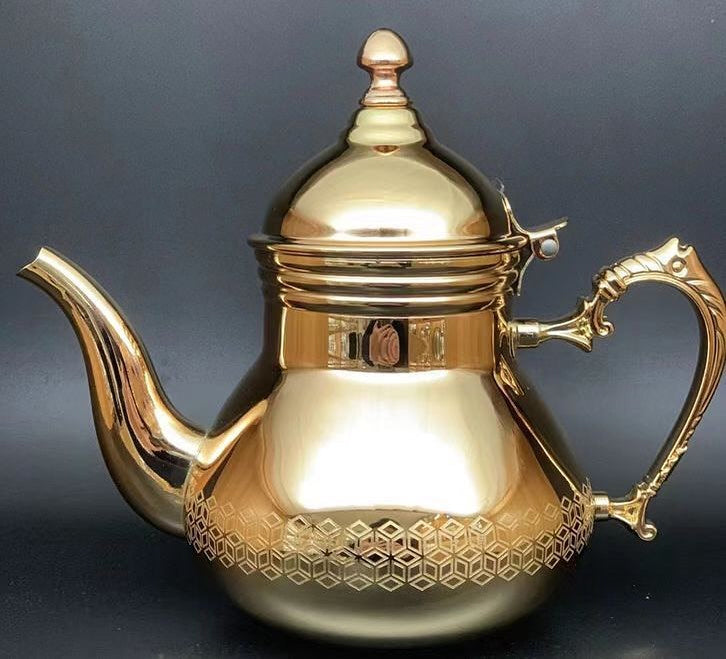 Marokkaanse theepot Marrakech rosé gold – RVS, 0,8 of 1,5 liter – foto 4