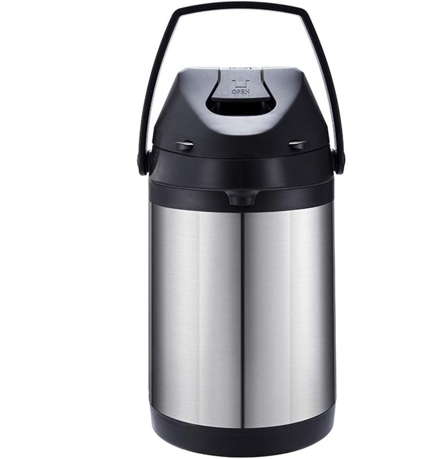 Bouteille isotherme - avec distributeur - 2,5 litres - Pompe - Inox