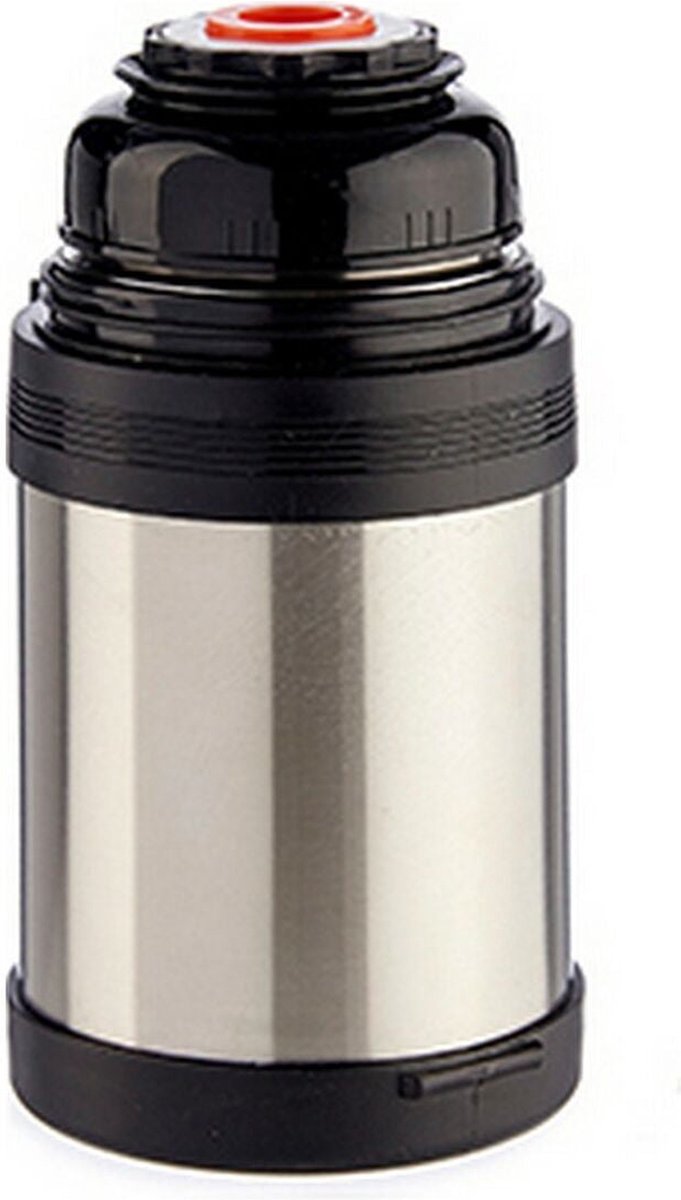 Thermosfles 800 ml RVS – grijs/zwart, met handvat – foto 4