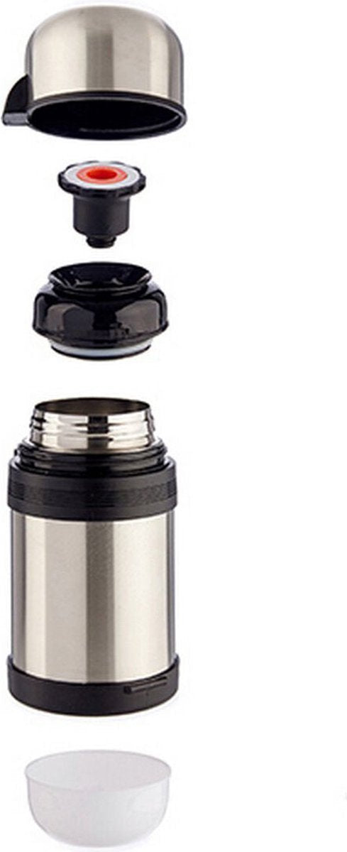 Thermosfles 800 Ml Rvs Grijs/zwart