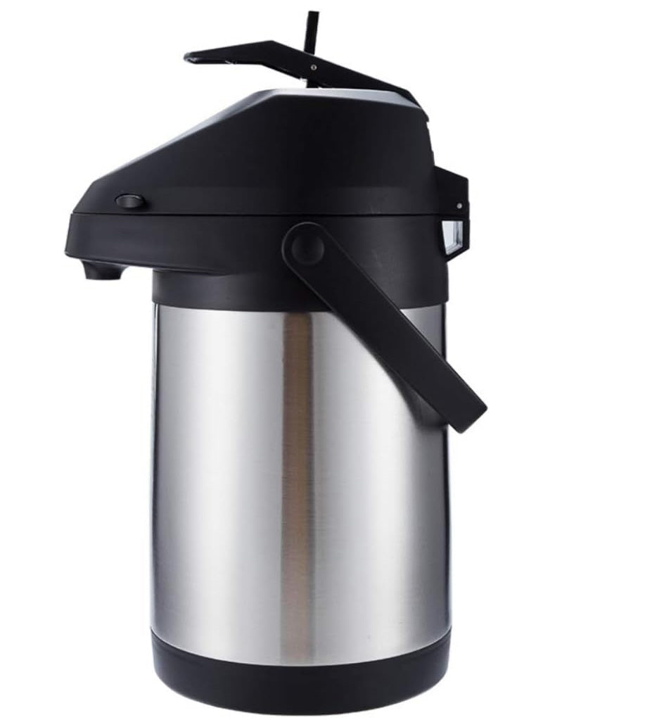 Bouteille isotherme - avec distributeur - 2,5 litres - Pompe - Inox