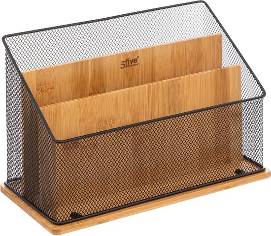 lectuurbak/tijdschriftcassette mesh - 29 x 14 x 20 cm