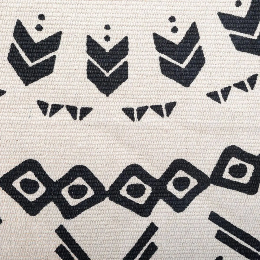 Tapis rond en coton à motifs graphiques - Ø120 cm