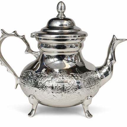 Traditionelle marokkanische Teekanne Silber-berad – Handgefertigt in Fes – 900 ml
