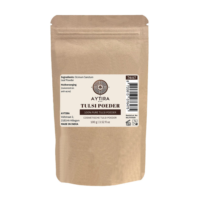 AYTiRA Tulsi Pulver – 100% rein – Natürliche Hautreinigung & Anti-Akne – 100g