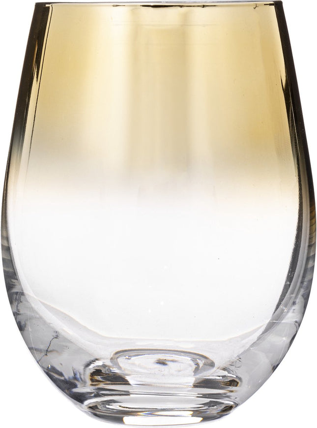 Set van 6x stuks tumbler glazen gouden rand Arya 540 ml van glas