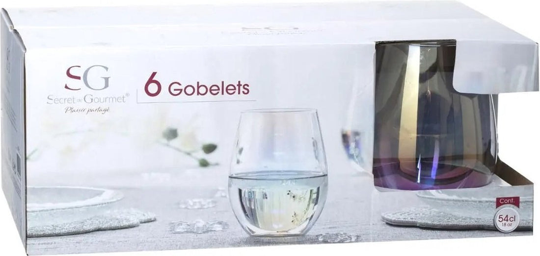 Parelmoer glazen Fantasy – set van 6 tumblers, 540 ml – foto 2