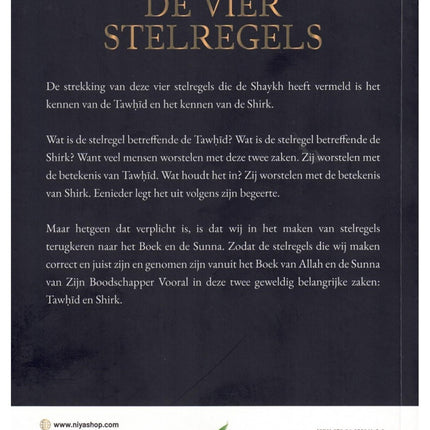 Uitleg van de vier stelregels