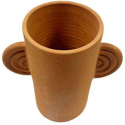 Marokkanische Terrakottavase Ohr natur