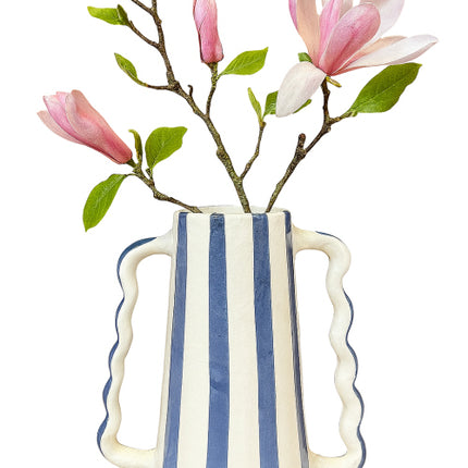 Handgefertigte Keramikvase mit Doppelgriff – 25 cm