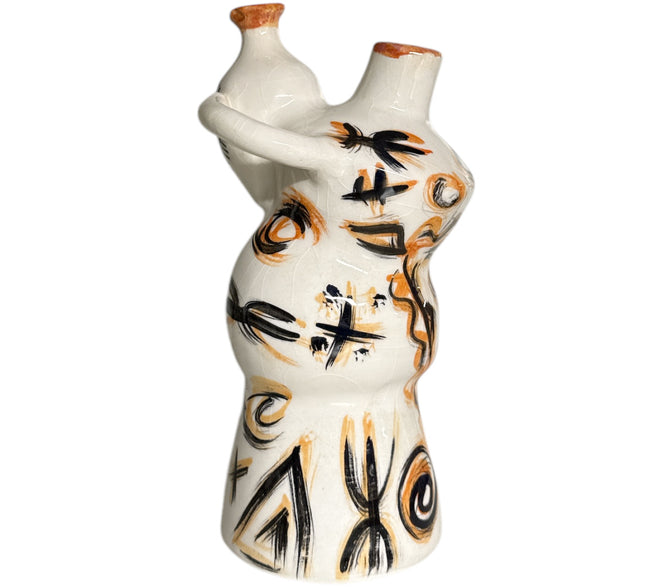 Marokkaanse Vaas/Fles met Amazigh Symbolen