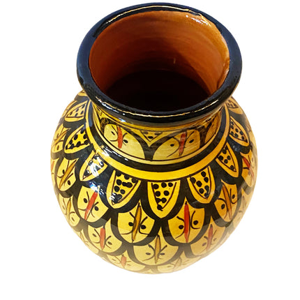 Marokkaanse vaas geel zwart