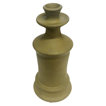 Handgemachte Vase Steingut Salbei