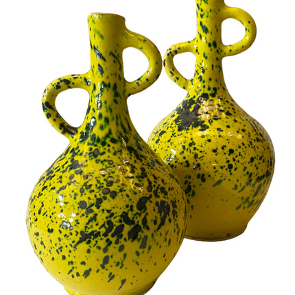 Vase Ourika gelb-grün